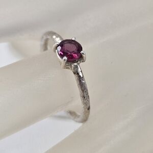 Tucson Gem Show Natural Rhodolite Garnet Ring Handmade 925 Sterling Silver, 9